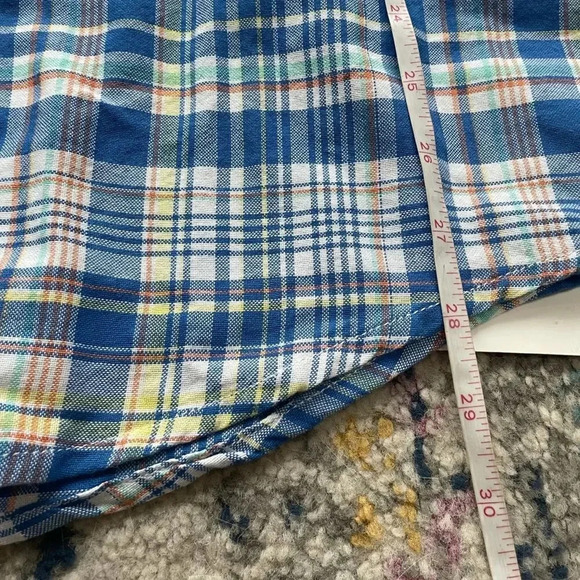 CHAPS Men's Long Sleeve Blue Plaid Cotton Button Down Shirt Men’s size S NWT - Picture 11 of 13